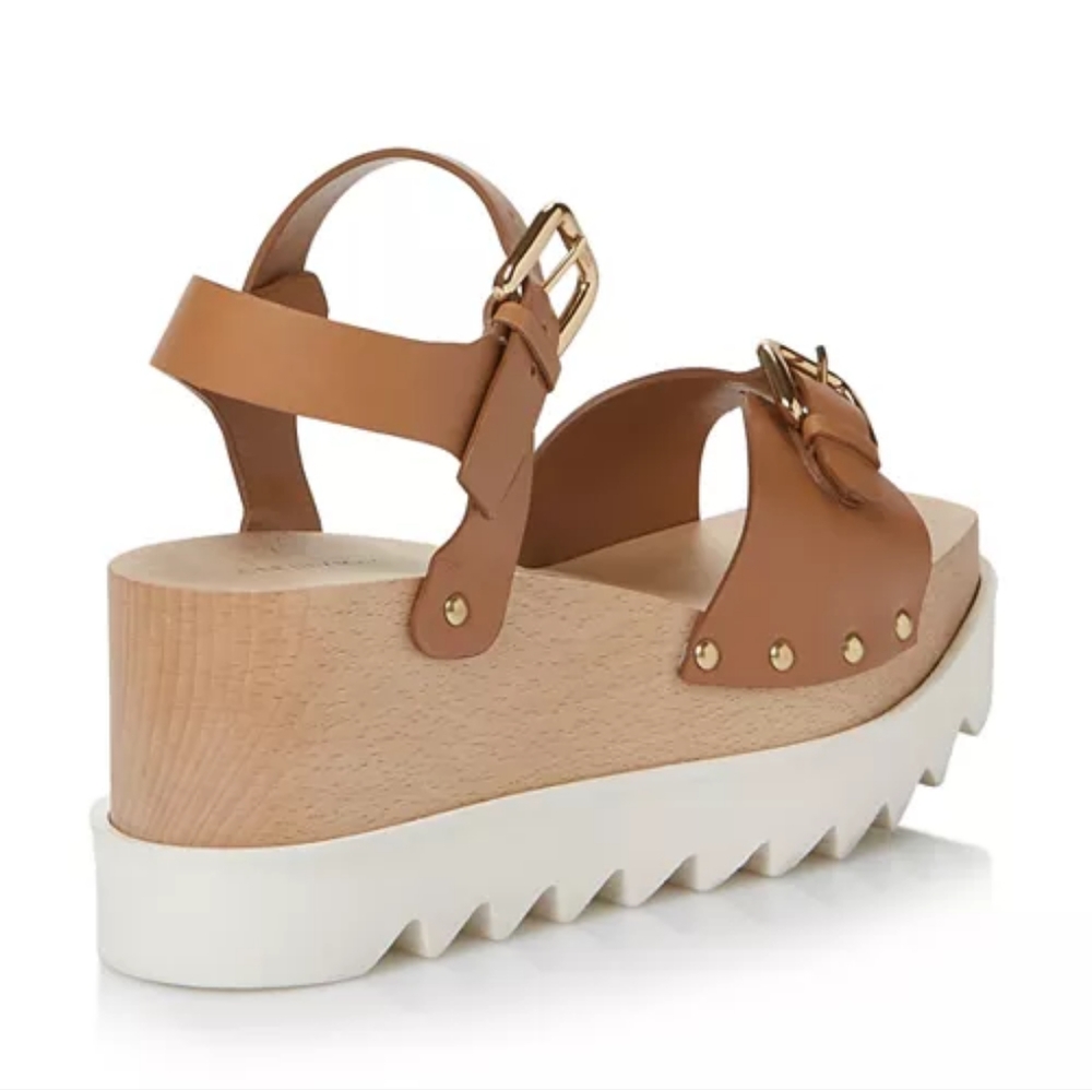 Stella McCartney Women's Elyse Wedge Platform Sandals. - Picture 7 of 9